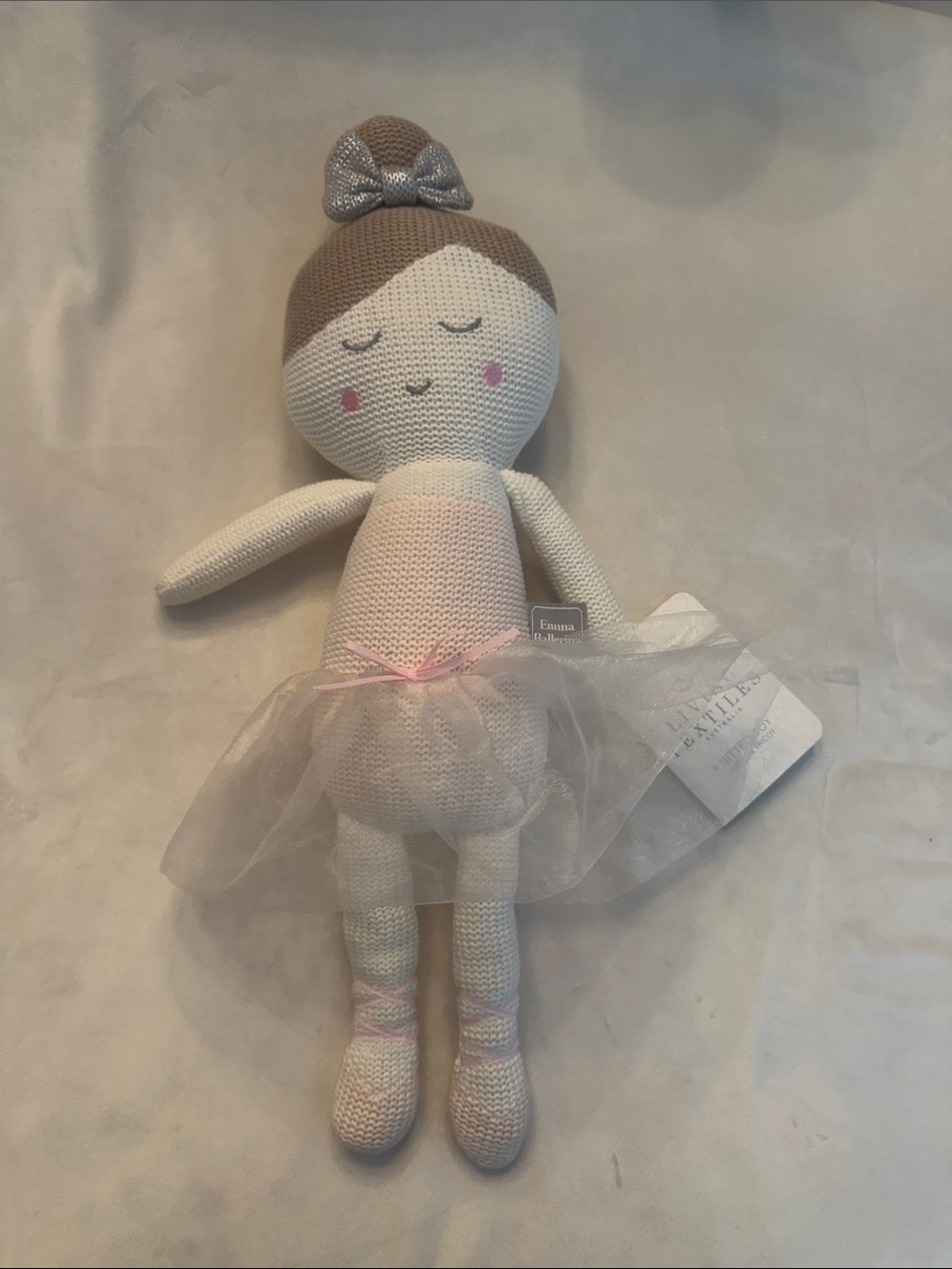 NWT! Living Textiles Knit Emma Ballerina Doll